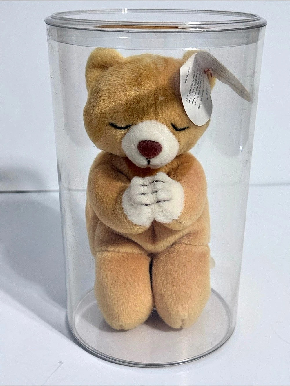 Ty Hope the Praying Bear Beanie Baby 1998 Vintage & Container